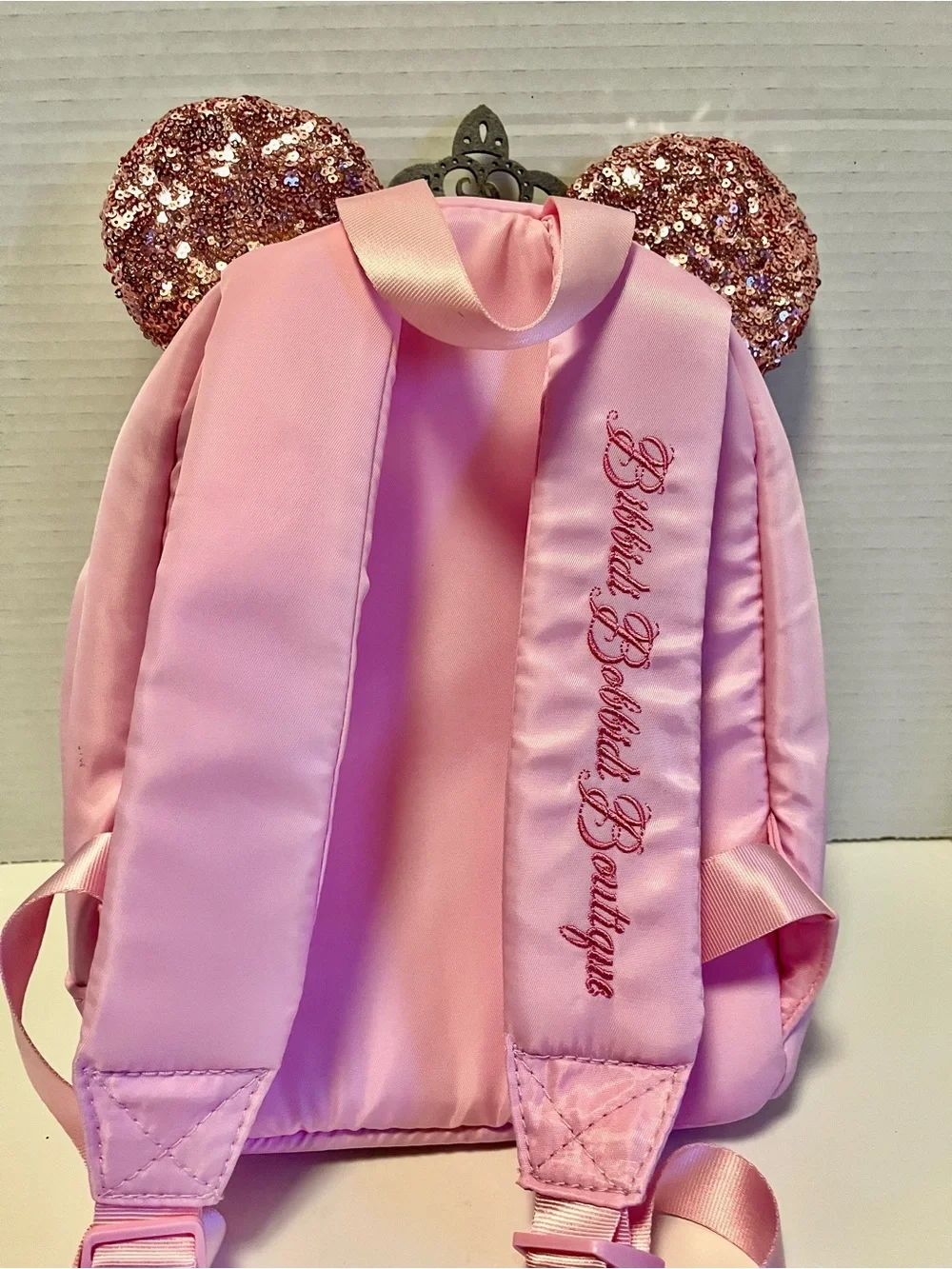 Disney Cruise Bibbidi Bobbidi Boutique Pink Sequin Backpack